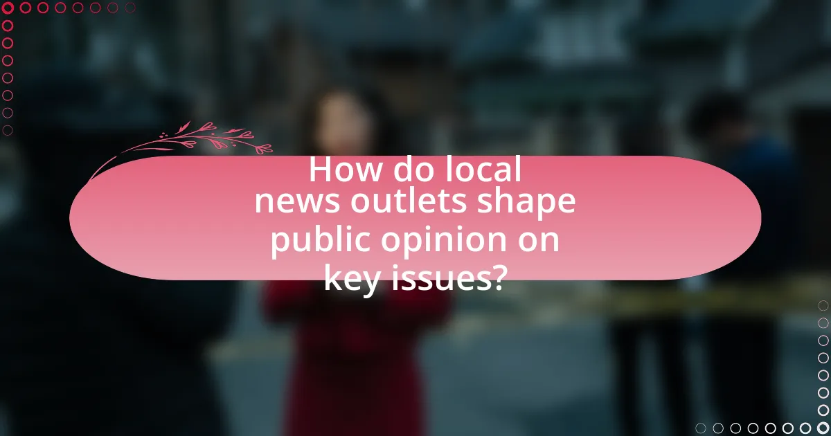 How do local news outlets shape public opinion on key issues?